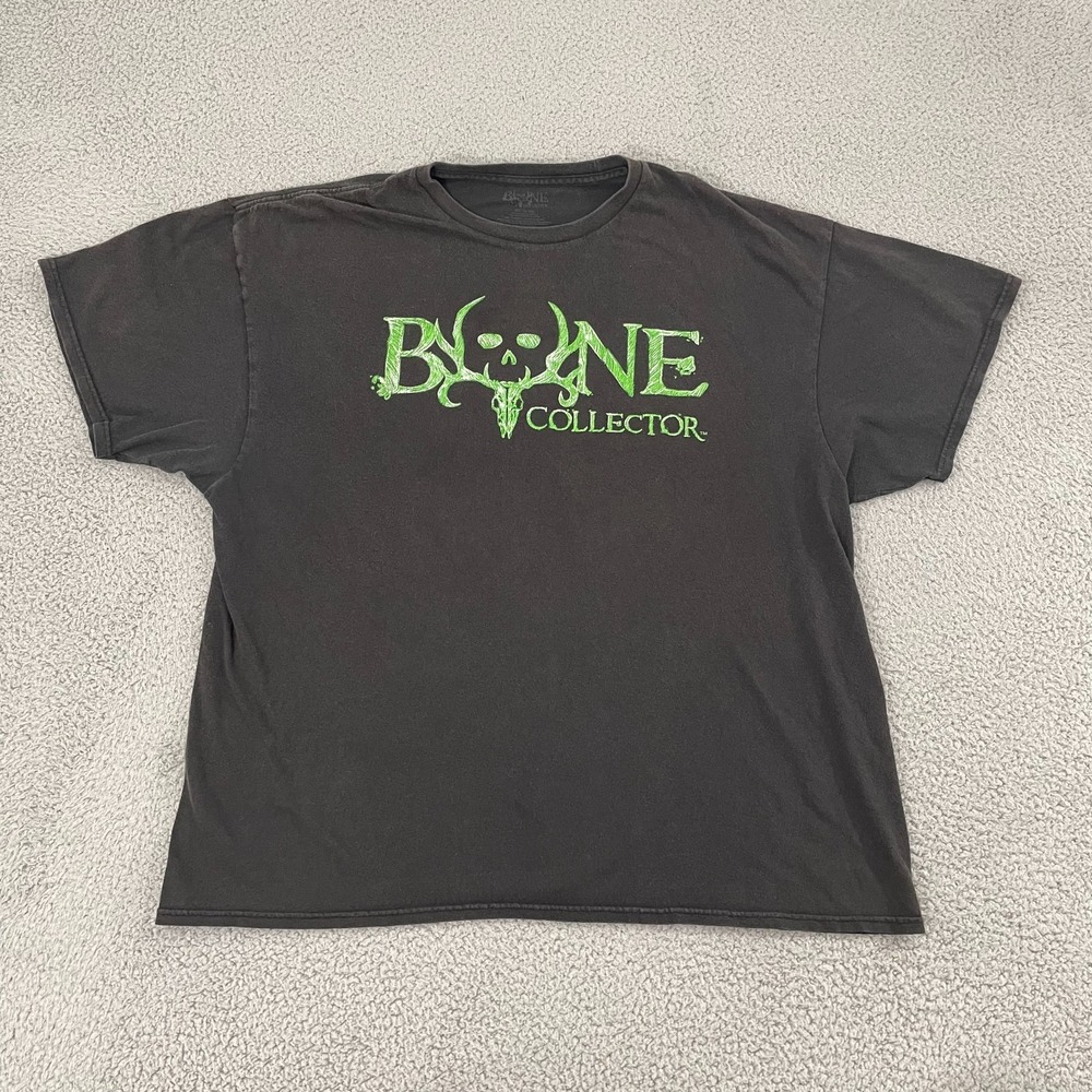 Bone Collector Shirt Men 2XL Black Skull Logo Outdoors Hunting Short Sleeve Tee